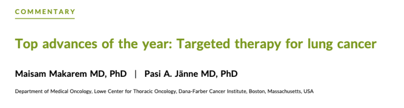 Targeted therapy advancements in NSCLC - ACS Journal Cancer